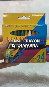 PENSIL CRAYON ISI 24 WARNA / PENSIL WARNA GAMBAR 24PCS / CRAYON SET ANAK 24 ART SET / ARTSET 24 PCS / PENSIL KRAYON ANAK / R S
