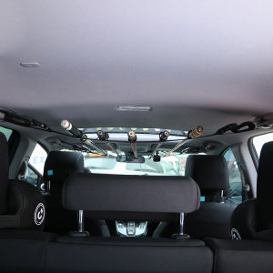 Adjustable Car Top Fishing Rod Holder Interior Lure Fishing Rod Strap Multi-Function Magic Tape Road Fishing Rod Bracket