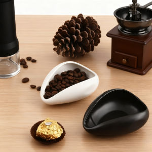 Coffee Bean Measuring Tray Ceramic Measure Shovel for Weighing and Filling Coffee Beans Home Coffee Accessories Barista Tools