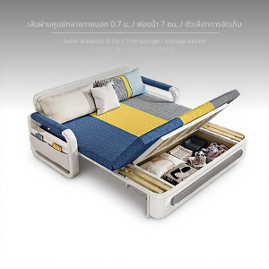 โซฟาเตียงพับอเนกประสงค์สำหรับบ้านและระเบียง พื้นที่จัดเก็บ กรอบโลหะทนทาน คู่รัก โซฟา เกมมิ่ง sofa bed 3 seat couch arm chair ทูอินวัน rester เบาะ นวด เตียง lazyboy