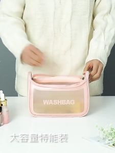 Malaysia [Ready Stock] Make up Pouch Travelling pouch travel bag Waterproof make up bag Accessories pouch Cosmetic Bag Makeup bag Transparent Storage Bath Bag Hand Printed Portable Wash Bag Large Capacity Premium Quality Big Space Travel 化妆包 洗漱包