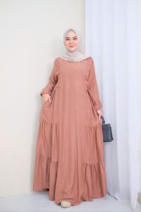 natasha dress gamis rayon twill premium