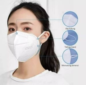 PAKET HEMAT MASKER KN95 PUTIH ISI 100 PCS KEMASAN PACK
