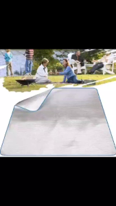 เสื่อปูพื้นตั้งแคมป์ อลูมิเนียมฟอยล์ EVA เสื่ออลูมิเนียมกันน้ำ กันชื้น ขนาด 200x150 cm