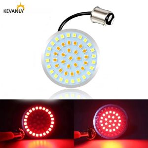 1PC Bullet สไตล์ 1156 1157 สีขาว Amber Dual-สี LED เลี้ยวสัญญาณหลอดไฟสําหรับ Harley Davidson Softail Dyna แผนที่รถจักรยานยนต์