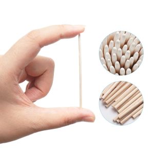 300/500/1000 Nails Wooden Tip Cotton Stick Buds Disposable Ultra-Detail Corrector Nail Polish Remover Clean Sticks Manicure Tool