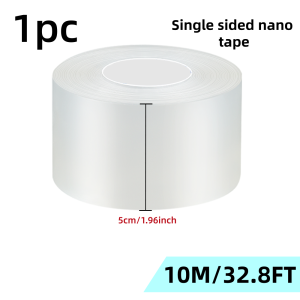 Transparent Single-Sided Nano Tape No Residue Waterproof Heat-Insulating Suitable for Windows and Bathroom Shower Glass