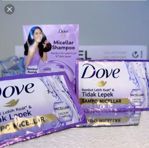 12pcs Dove shampo micellar sachet ungu