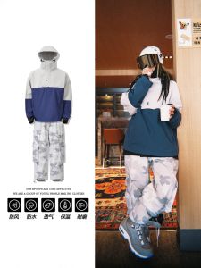 Bộ Đồ Trượt Tuyết 2025 Mới Có Lớp Lót Lông Cừu Ấm Áp Chống Thấm Nước Chống Gió Cho Nam Và Nữ Chuyên Nghiệp