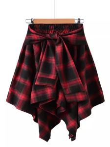 Váy Ngắn Kẻ Caro Cao Cấp Mùa Hè 2024 Váy Chữ a Cạp Cao Co Giãn Phong Cách Hàn Quốc Cho Nữ Sinh Viên Váy Ngắn Đa Năng Mùa Xuân Thu