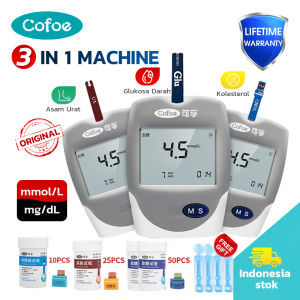【Cod】Cofoe Alat Cek Gula Darah 3 Asam Urat Kolesterol 1 Paket Alat Cek Gula Darah Komplit 3 In1 Auto Check Alat Cek Gula Darah Asam Urat Dan Kolesterol