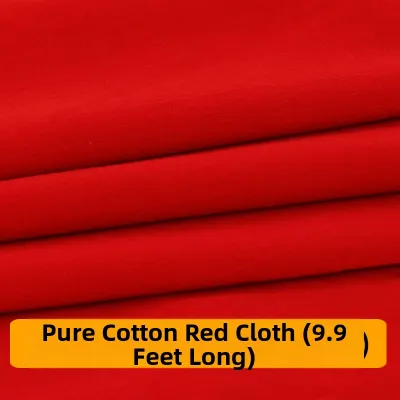 Cotton Red Fabric For Weddings Buddhism Decor Chinese Style Ceremonies