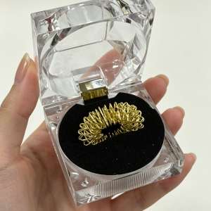 Finger Acupuncture Massager Ring for Pain Relief & Joint Stiffness Hand Therapy Ring TCM Massage Tool Come with Crystal Packa