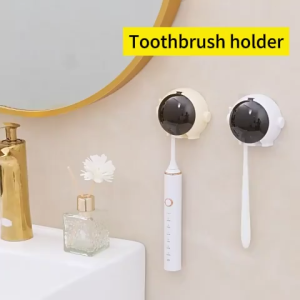 Bathroom Wall Mounted Toothbrush Organizer With Cover Tooth Brush Toothpaste Holder Organizer Rack