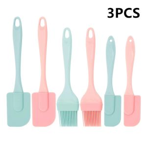 W18 Silicone Cake Scraper Kitchen Non-Stick Cake Cream Spatula Kitchen Cooking Pastry Scraper Mold Brush Tool Baking Accessories