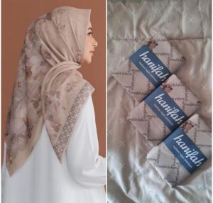 HIJAB VOAL SEGI EMPAT / HIJAB SEGI EMPAT VOAL PREMIUM LASER CUT / JILBAB VOAL MOTIP PRINTING