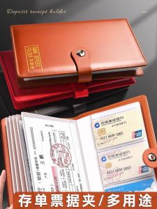 Waterproof Large Capacity Bank Statement Card Holder Multi-Functional Document Clip Business Supplies Storage Folder