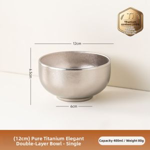 onlycook | Premium Titanium Double Insulation Rice Bowls