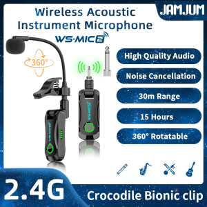 Wireless Acoustic Instrument Microphone for SaxophoneViolin and other Acoustic Instrumen High Quality Audio Anti-interference