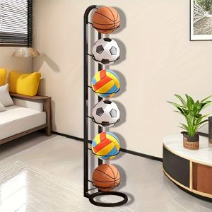 6 Layers Football Basketball Indoor Storage Rack Multi-Purpose Metal Stand Portable Outdoor Ball Rack for Ball Stand Holder