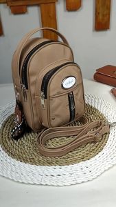 Luna Aura Tas Ransel Mini Wanita 3in1 Parasut Nilon Bordir Slingbag Wanita Kekinian Tas Slempang Wanita Tas ootd