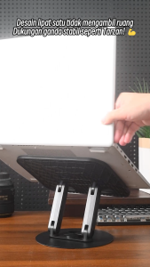 COOBOWE Laptop Holder 360 Derajat Berputar Kuat Dual Sumbu Dukungan Lipat MACBOOK Stand for 11-17inch
