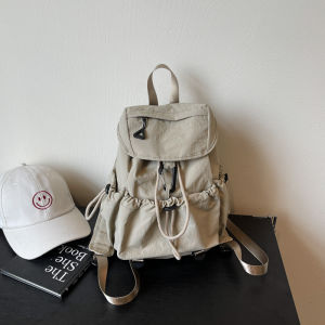 Casual Drawstring Backpack Womens 2025 New Style Student Travel Outdoor Mountain Climbing Bag Soft Handle Commuter Style