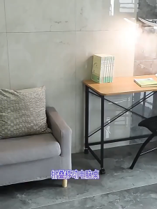 Multipurpose Folding Table 100/120CM Flexible Folding Computer Desk Movable Foldable Writing Desk With universal wheels