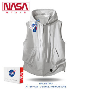 NASA WTAPS | Hooded Sleeveless Vest for Men Summer Lightweight Coolness