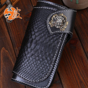 Crazy Python Super Thick Mens Full-grain Leather Wallet Wallet
