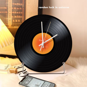 Creative Minimalist Desktop Clock Living Room Decorative Pieces Silent Wood Material Battery Powered 30cm Size Wood Clock