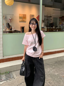 Áo Thun Nữ Tay Ngắn in Chữ Phong Cách Hàn Quốc Pepe Home Thường Ngày Đa Năng Giảm Tuổi Tác Thời Trang Mùa Hè 2025