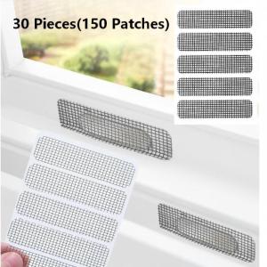 ♩20/30Pcs Self Adhesive Window Screen Repair Sticker Window Drainage Hole  Proof Mesh Stickers For Home Door Window Balcony