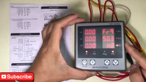 Mutispan Đồng hồ VAF-16-M1 đo Dòng Áp Tần 3 pha6 màn LED thông số đồng thời CT tới 9999A CCX 0.5 Modbus RS485