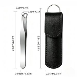 Trimming Tweezers Round Head Multifunctional Water Resistant-Stainless Steel Facial Trimming Makeup Scissors Trimmer