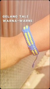 Gelang tali warna khas cirebon warung raden ukuran jumbo bisa custom warna-warni bracelet