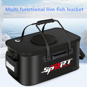 Single shoulder fish bucket live fish foldable portable water tank travel camping box outdoor fishing box fishing gear