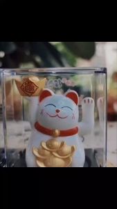 เครื่องมือแมวกวัก เรียกทรัพย์ นำโชค พร้อมกล่องครอบกันฝุ่น เป็นสระ พร้อมส่งจากไทย