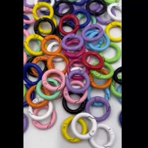 ห่วงกลมสปริง ขนาด 24 มม. 5 ชิ้น ห่วงกลมสี ห่วงกลม ห่วงพวงกุญแจ ห่วงDIY