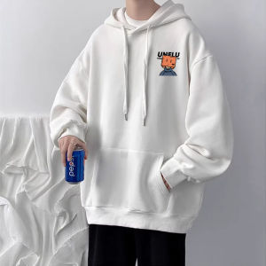 เสื้อฮู้ดผ้าขนแกะหนาสไตล์ย้อนยุคสไตล์อเมริกันสำหรับผู้ชาย ฤดูใบไม้ร่วง/ฤดูหนาว 2025 ใหม่ หลวม หนา แฟชั่น เสื้อคลุมกันหนาวแบบมีฮู้ดสำหรับคู่รัก