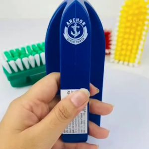 แปรงเตารีด แปรงซักผ้าพลาสติก ตราสมอ แปรงขัดอเนกประสงค์ ขนไนลอน แพ็ค 6 ชิ้น