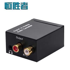 Digital To Analog Audio Converter 3.5Mm Jack Digital Fiber Coaxial RCA R/L Stereo Audio Adapter