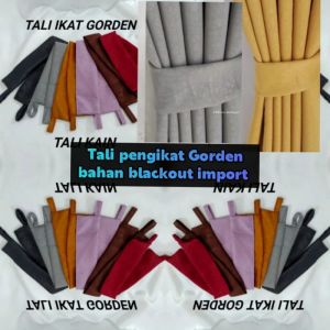 Tali pengikat Gorden tali hordeng pahan blackout tebal pita korden