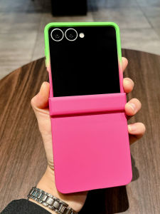 Samsung Z Flip7 Gradient Foldable Hard Case Anti-Fall Matte Skin-like Business Style Protective Cover for Samsung 5G Phones