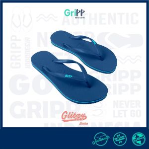 GriPP - Glitzy Navy Cerulean Blue Blizzard Sandal Jepit
