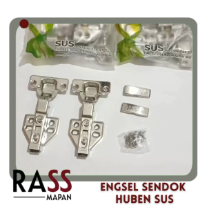 1 DOS Engsel Sendok SUS 304 Stainless Steel HUBEN – 50 Set | Engsel Lemari & Kitchen Set