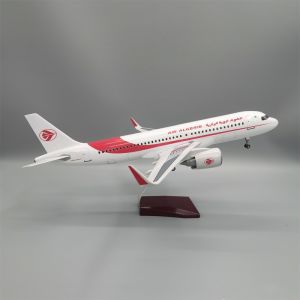 Scale Plane 47cm Algerie Airways A320 Toys For Children With Lights Model Airplane diecast Assembly Collectible Aircraft