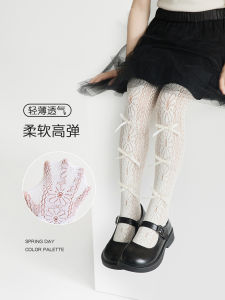 Kids Pantyhose Summer Thin Breathable Mesh Stockings Girl Baby Lolita Princess Style Lace Panty-Hose