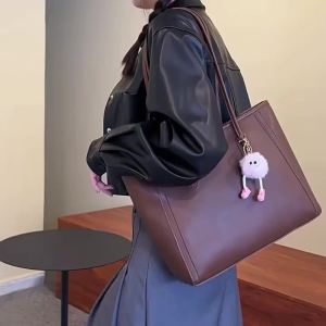 FIND Large Capacity Korean Classic leather tote bag women Leisure shoulder bag waterproof handbag Lady