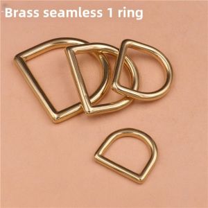 Brass D Buckle Closed Seamless D Ring Luggage Connection Buckle DIY Handmade Leather Tools Consumables Half round Buckle D Ring